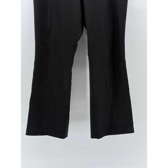 UNIQLO Women's Black Solid Regular-Fit Wide-Leg Ankle Pant SZ L - Picture 5 of 9